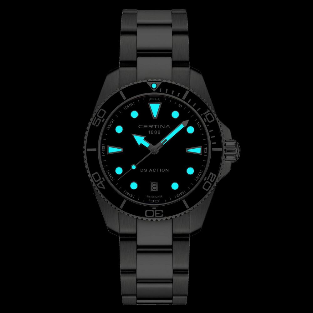Certina DS Action 40mm Black Dial Stainless Steel Bracelet Watch image number 4