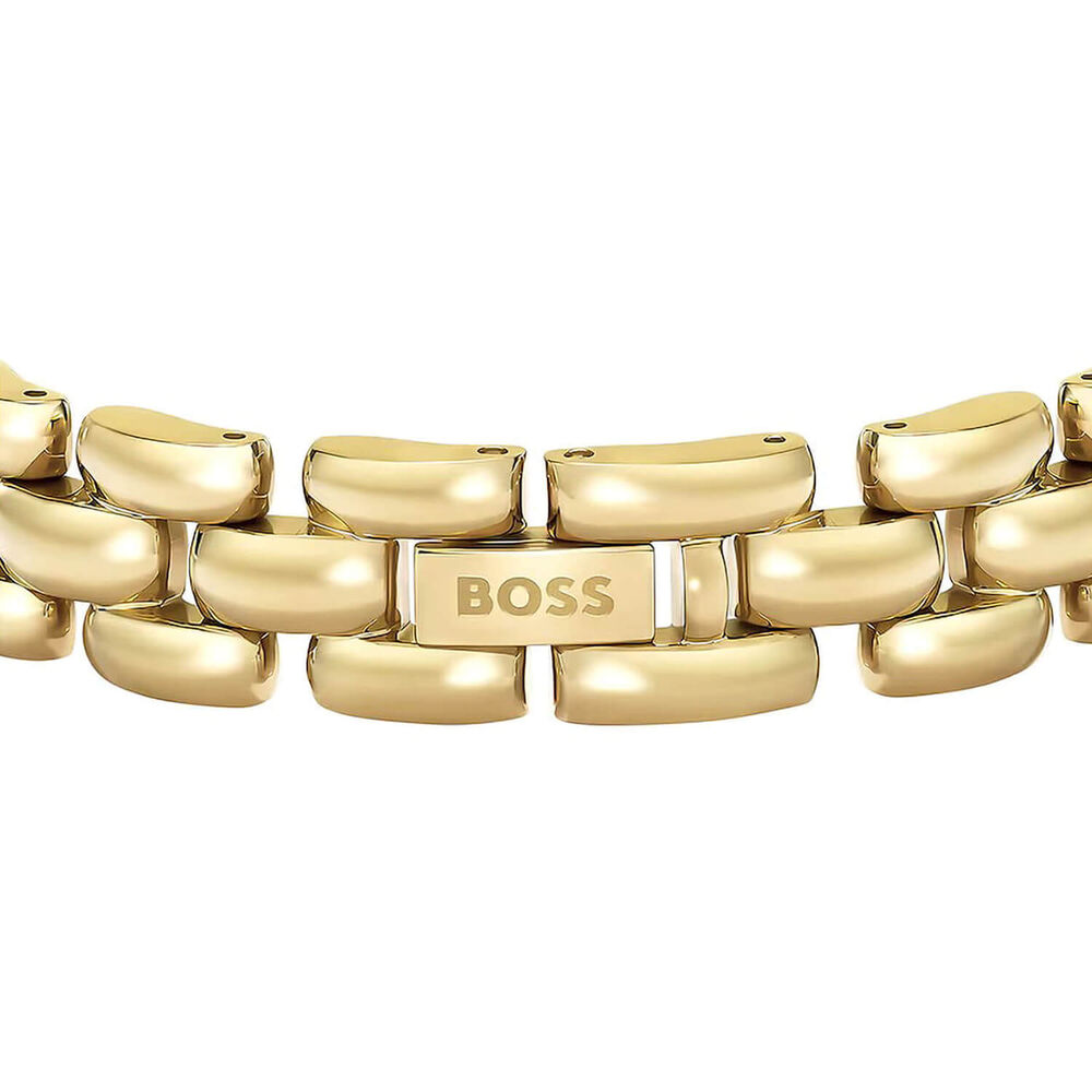 BOSS Violet Gold Tone Ion Plated Stainless Steel Bracelet