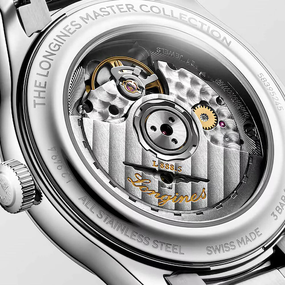 Longines Master Collection 39mm Silver Dial Stainless Steel Bracelet Watch