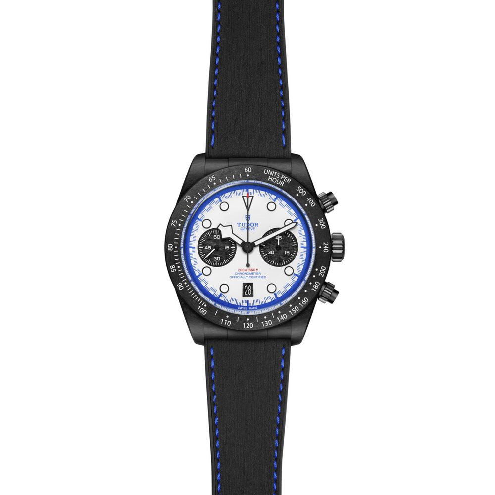 TUDOR Black Bay Chrono 'Carbon 25' Limited Edition 42mm White Dial Black Strap Watch image number 1