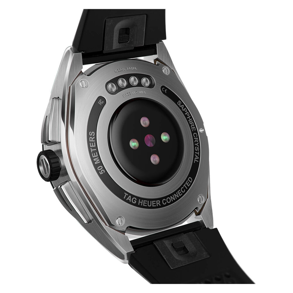 TAG Heuer Connected Calibre E4 45mm Dial Touch Screen Black Rubber Strap Watch image number 4