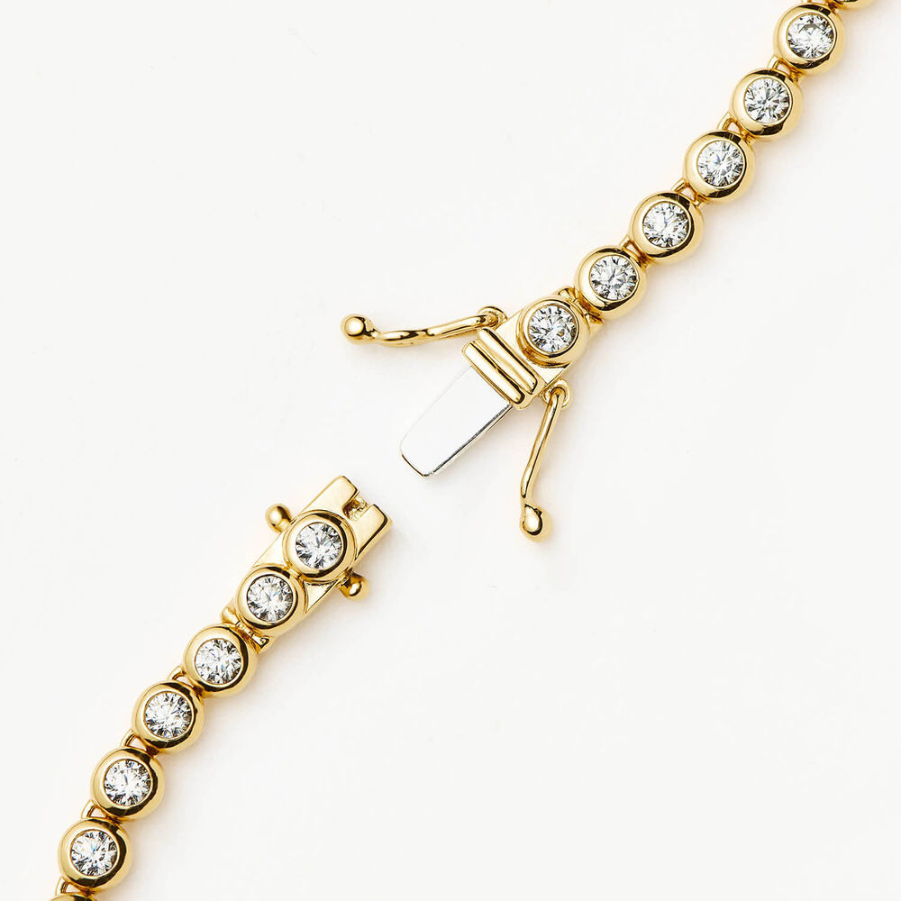 Missoma 18ct Gold Vermeil Sterling Silver Tennis Round Cubic Zirconia Bracelet