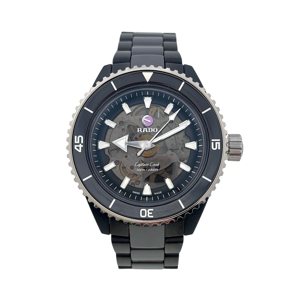 Pre-Owned Rado Captain Cook 43mm Skeleton Dial Ceramic Bracelet Watch image number 0