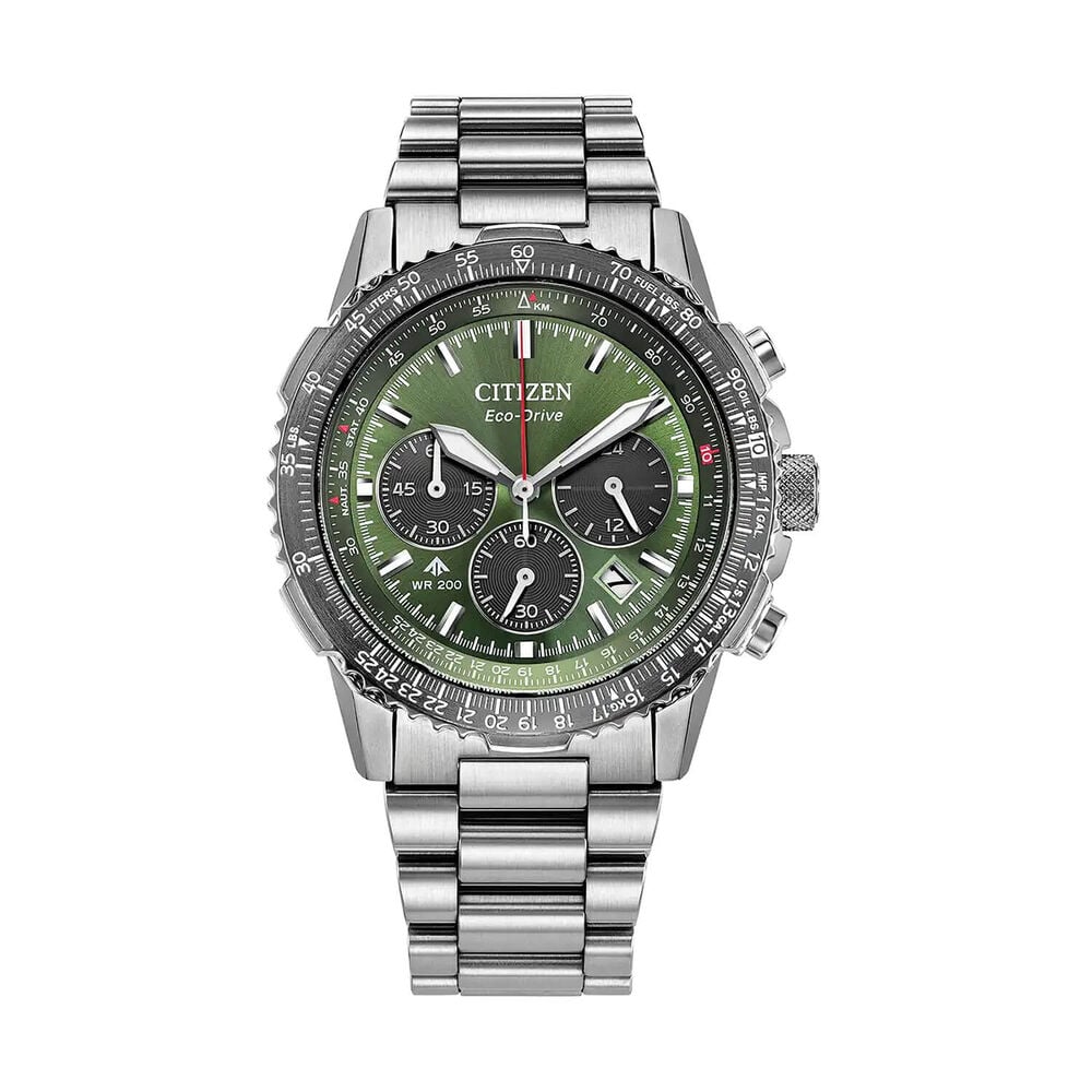 Citizen Promaster Air Navihawk 40mm Khaki Dial Stainless Steel Bracelet Watch image number 0