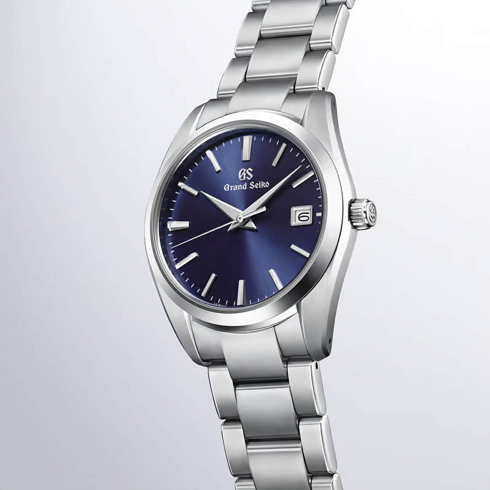 Grand Seiko Heritage 37mm Blue Dial Steel Bracelet Watch image number 2