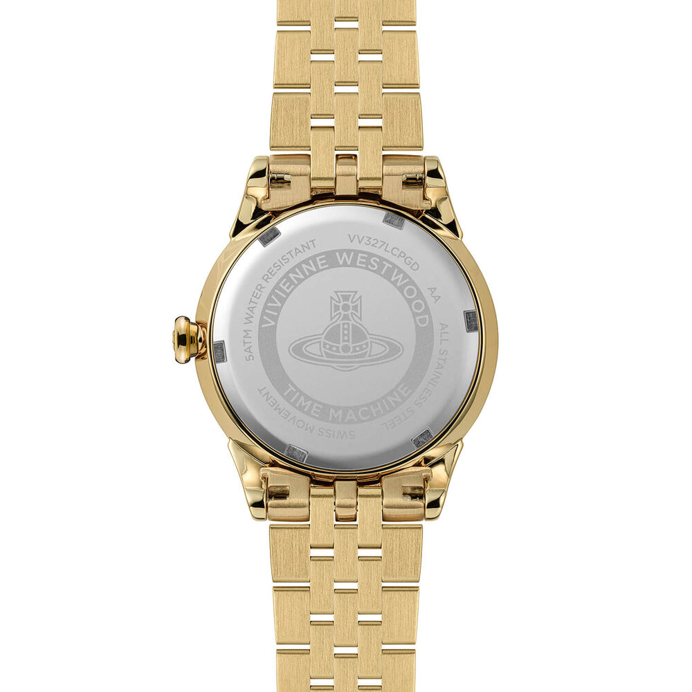 Vivienne Westwood Little Wallace 32mm Champagne Dial Gold Steel Bracelet Watch image number 4