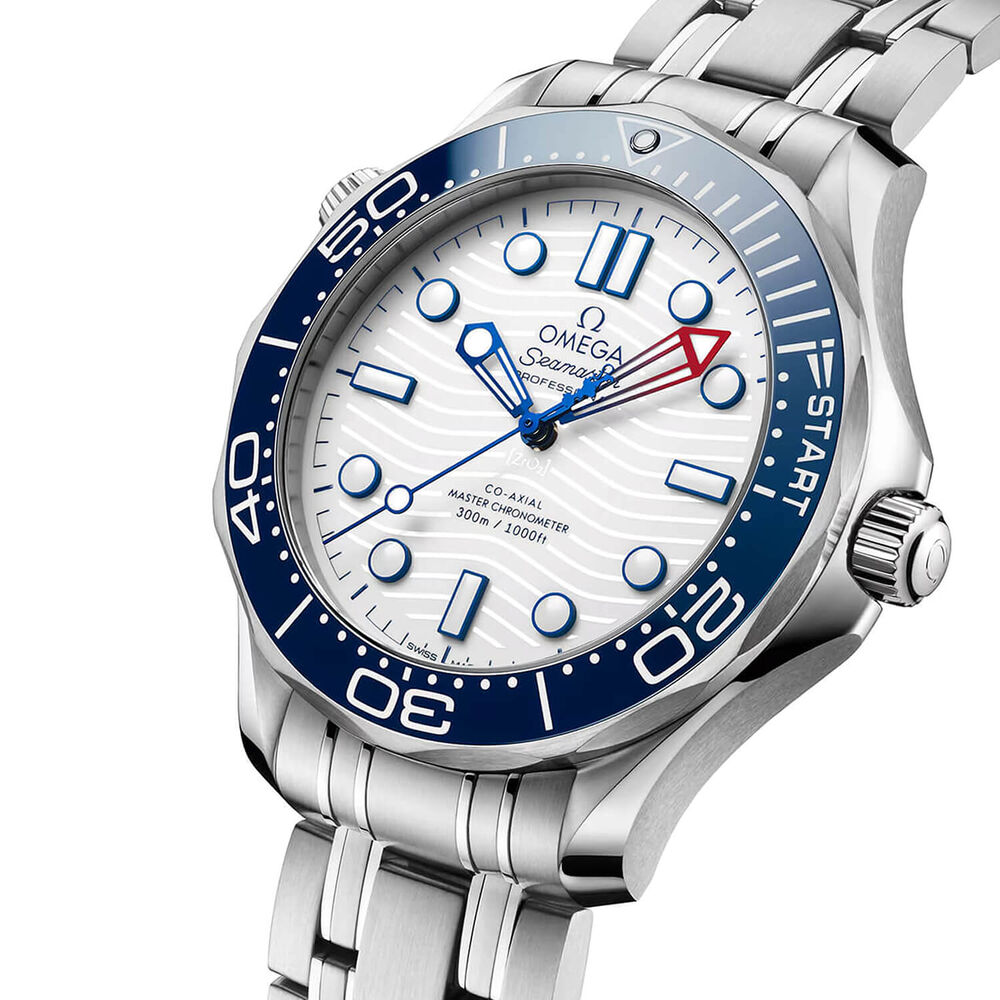 OMEGA Seamaster Diver 300M America's Cup Edition 42mm White Dial Steel Bracelet Watch image number 2