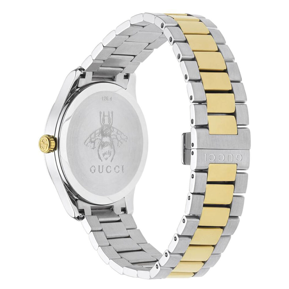 Gucci G-Timeless 38mm Feline Dial Two Tone Bracelet Ladies' Watch