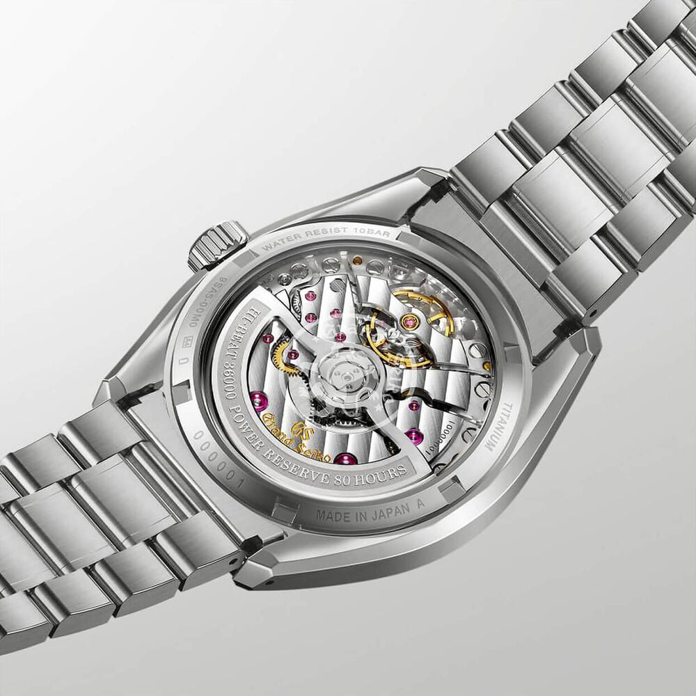 Grand Seiko Evolution 9 'Night Birch' Hi-Beat 40mm Black Dial Titanium Bracelet Watch