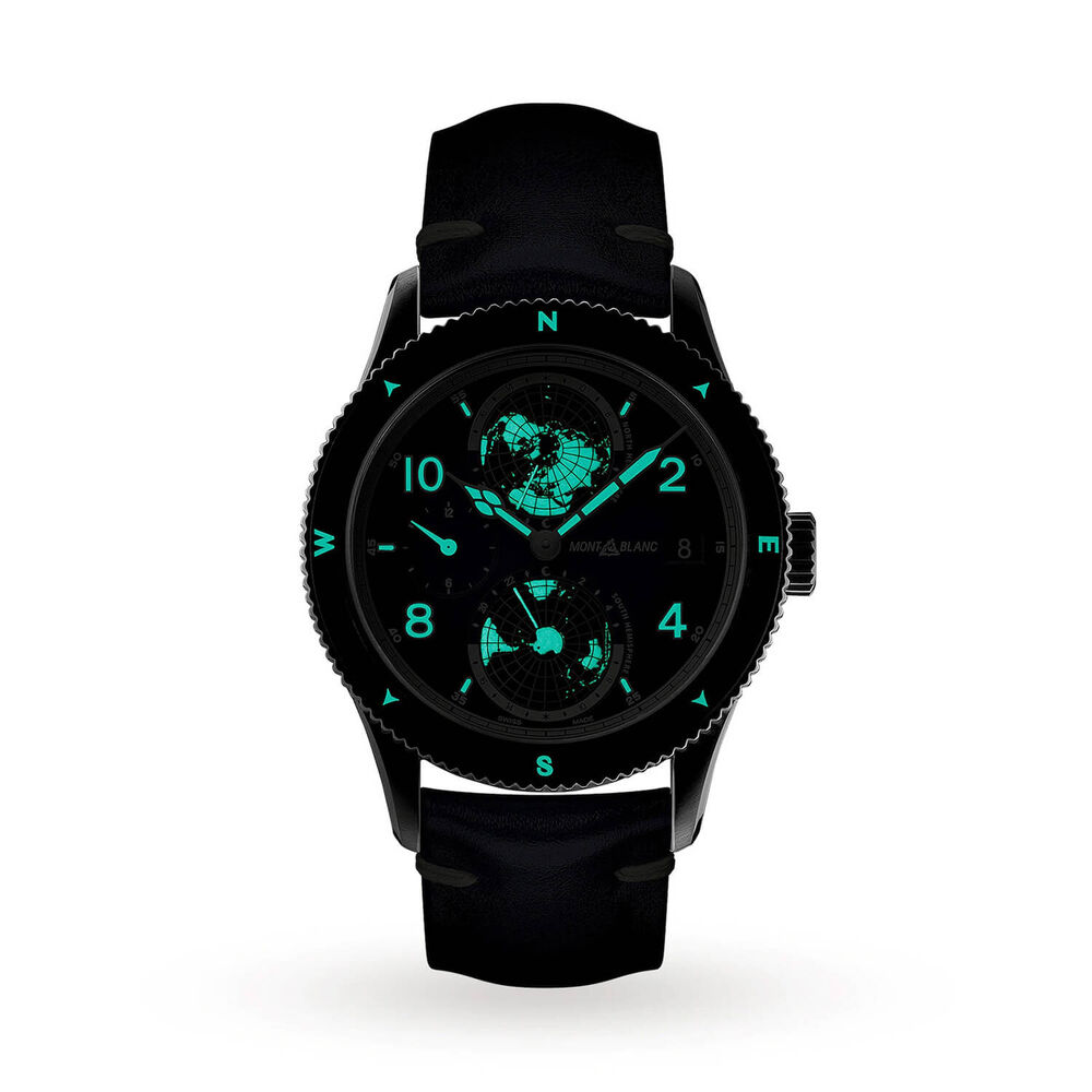 Montblanc 1858 Geosphere Blue Dial & Strap Watch image number 1