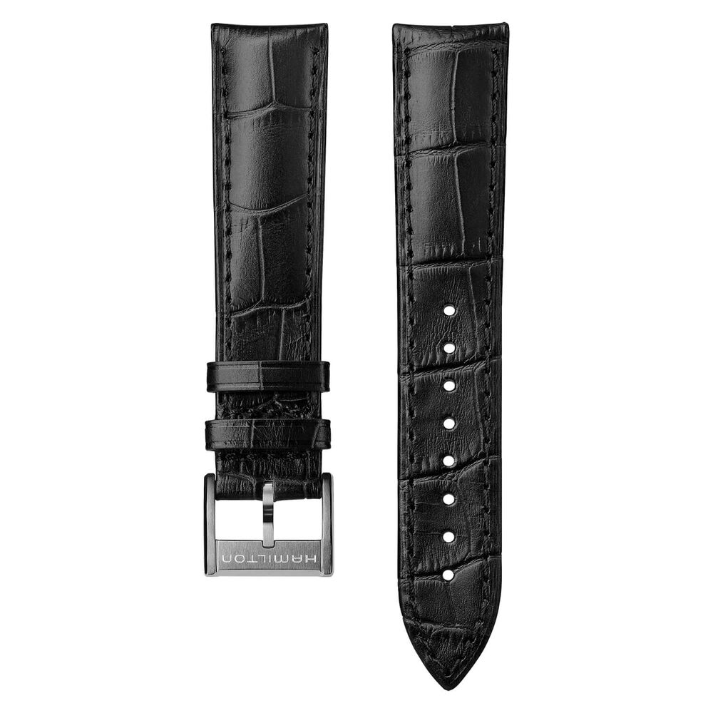 Pre-Owned Hamilton Jazzmaster Skeleton Auto 40mm Black Dial Black Strap Watch