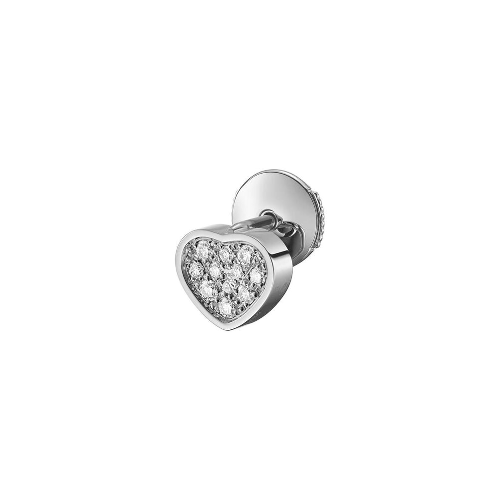 Chopard My Happy Hearts 11 Diamonds White Gold Single Stud Earring image number 0