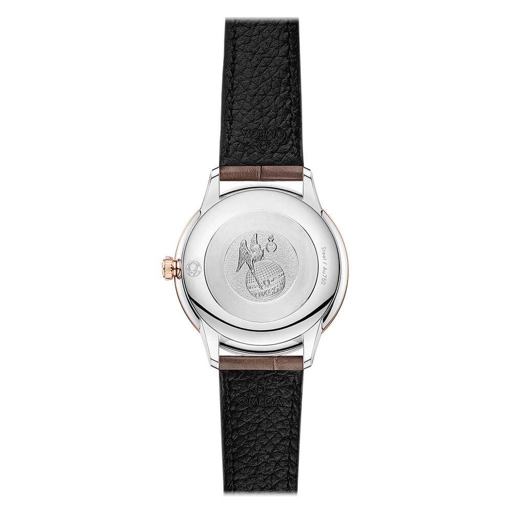 OMEGA De Ville Prestige Quartz 27.5mm Linen Dial Brown Strap Watch