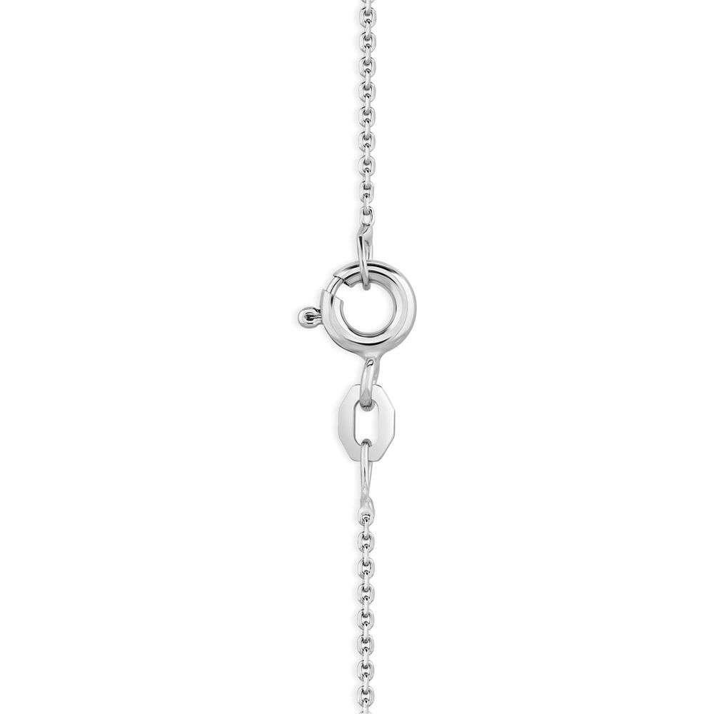 9ct White Gold 20' Rolo Chain Necklace image number 1