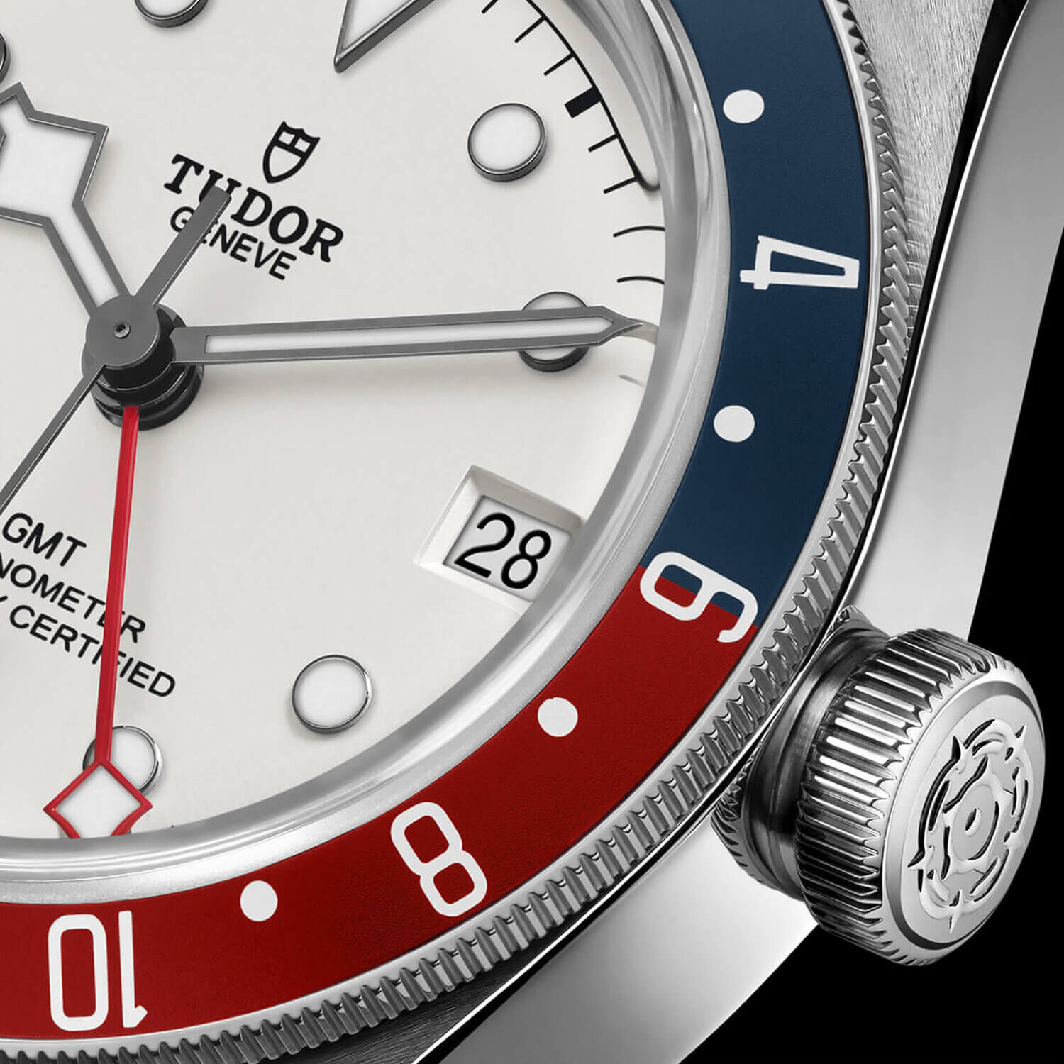 TUDOR Black Bay GMT 41mm White Dial Blue Red Bezel Watch