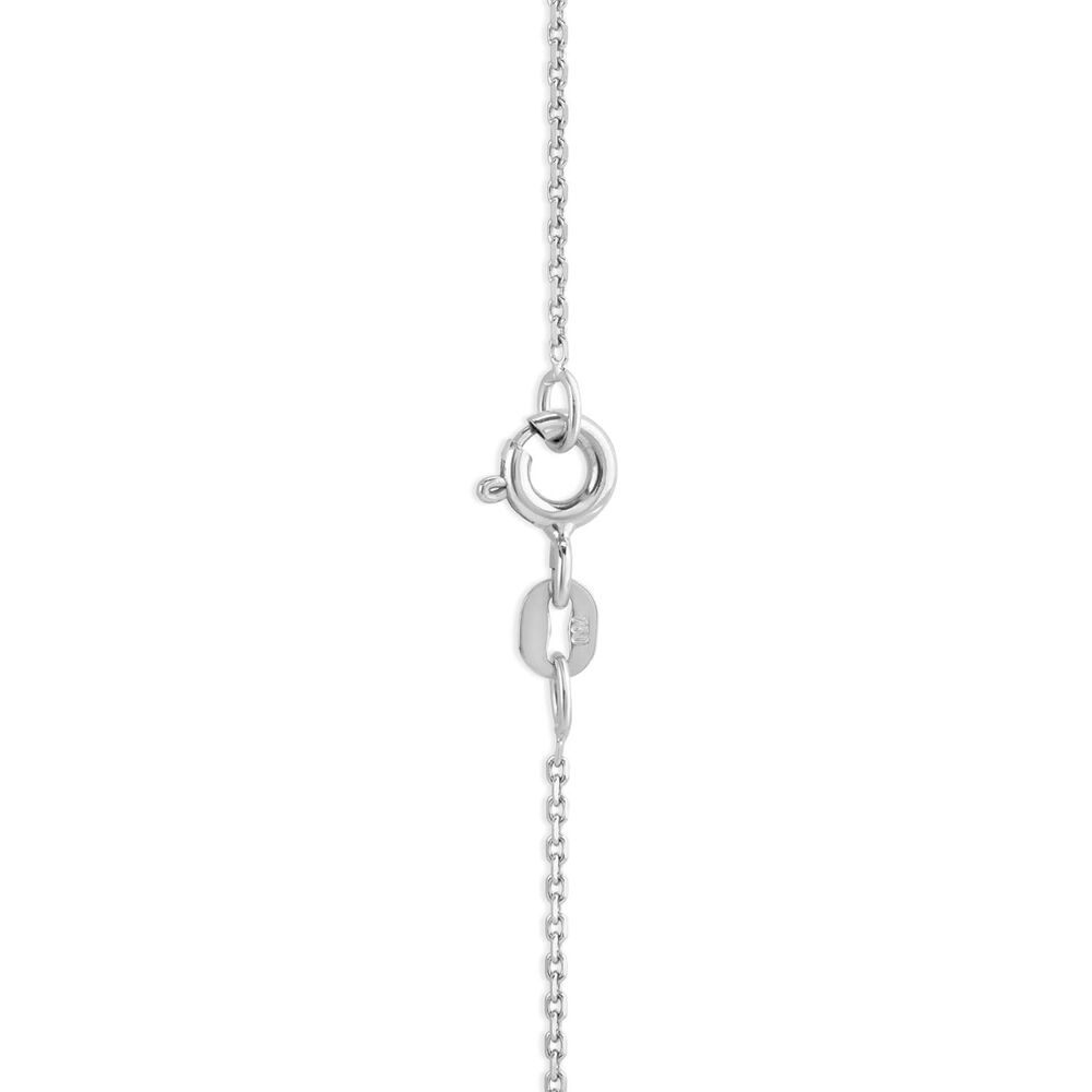 18ct White Gold 18' Rolo Chain Necklace image number 1
