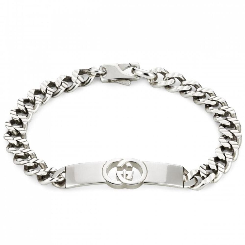 Gucci Interlocking G Sterling Silver Chain Bracelet image number 0