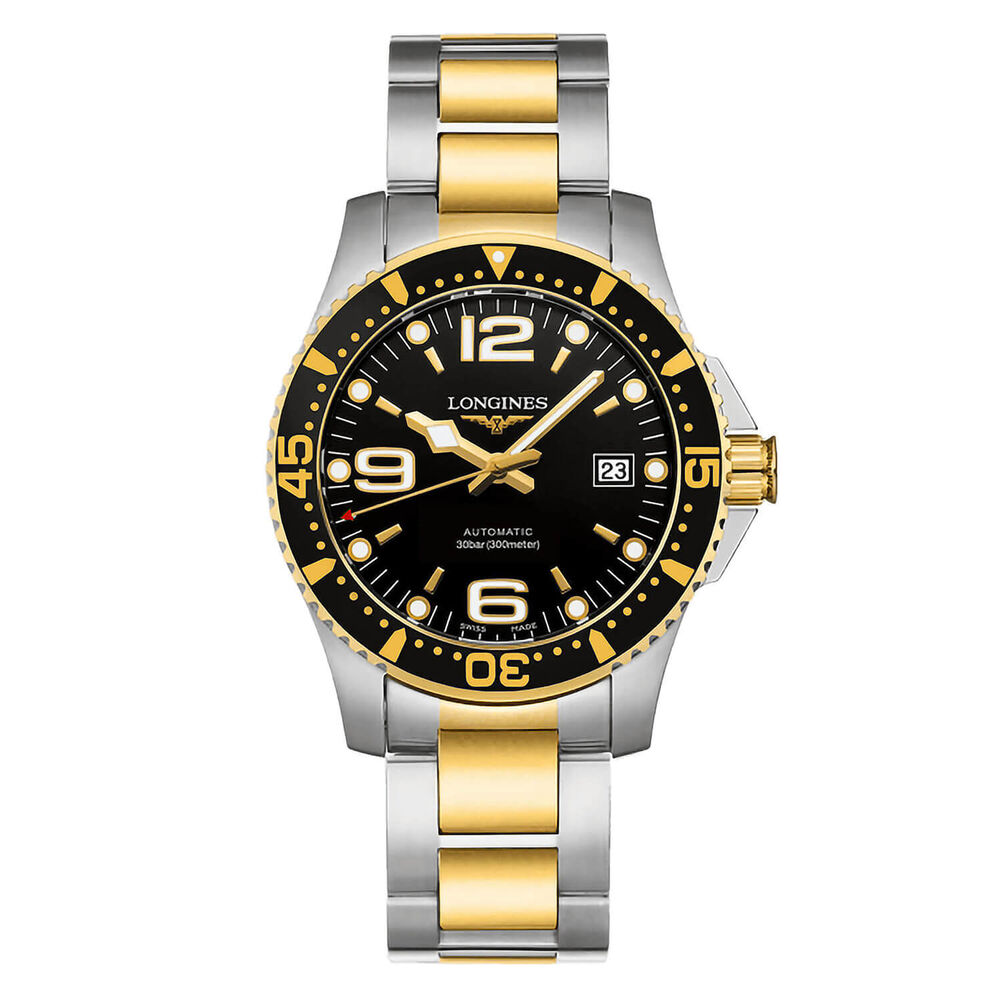 Longines Diving HydroConquest Mens Dial Yellow Gold Plated  Steel Watch