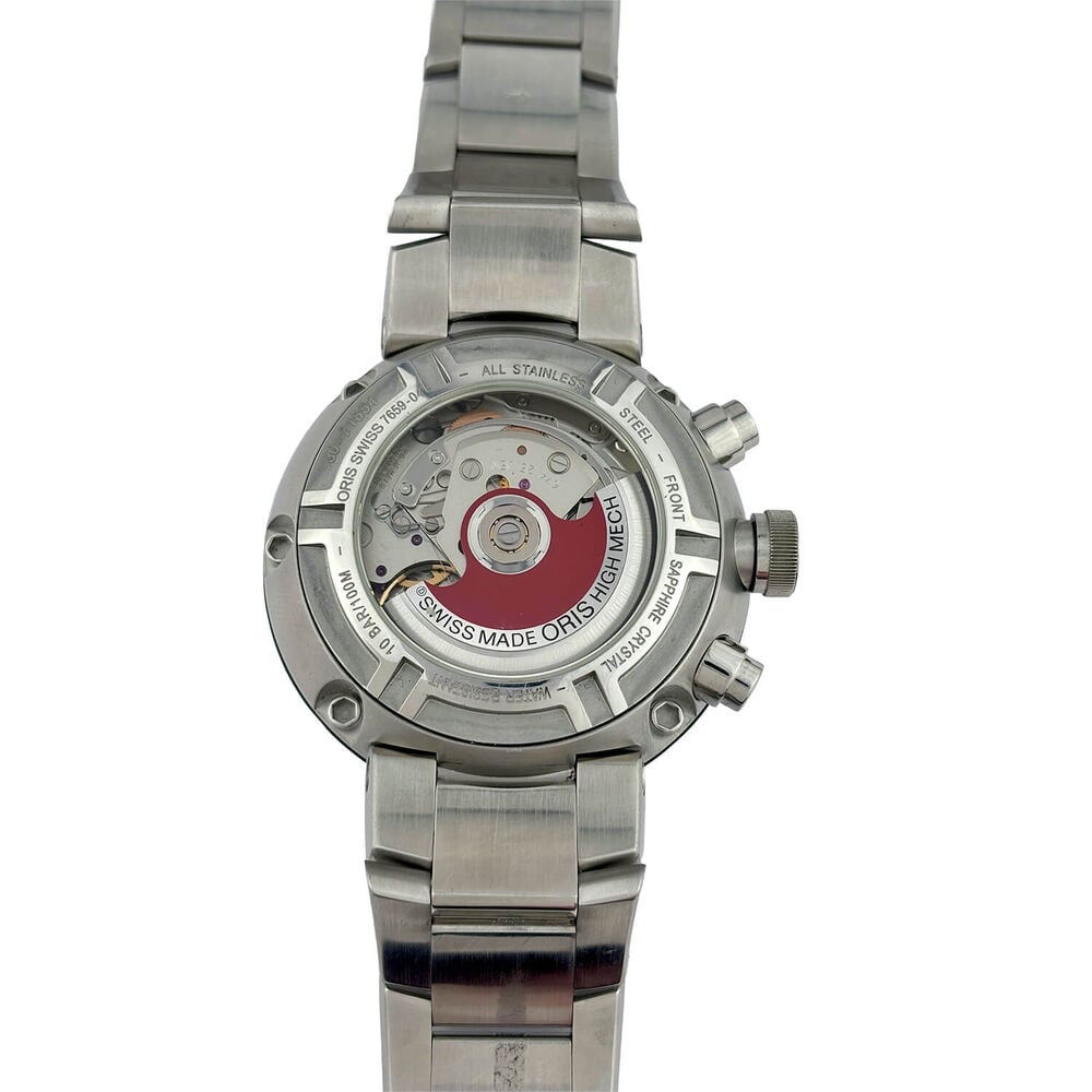 Pre-Owned Oris TT1 Chronograph 45mm Black Dial Steel Bracelet Watch image number 2