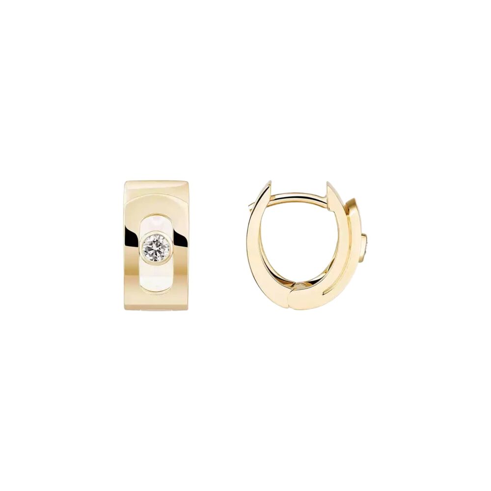 Messika Move Noa 18ct Yellow Gold 0.05ct Diamond Hoop Earrings