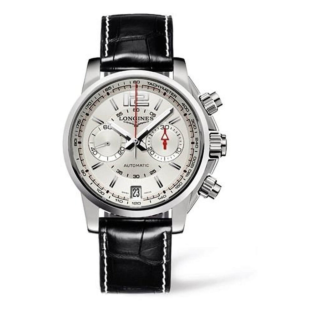 Pre-Owned Longines Admiral Chronograph 42mm Silver Dial Steel Bracelet Watch image number 0