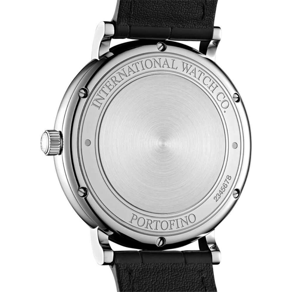 IWC Schaffhausen Portofino Automatic White Dial Black Strap Watch image number 4