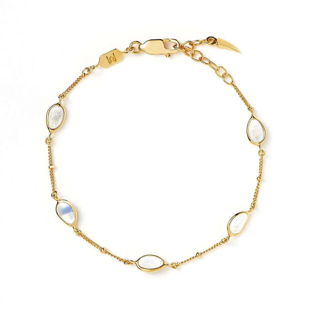 Missoma 18ct Gold Vermeil Sterling Silver Magma Gemstone Charm Bracelet