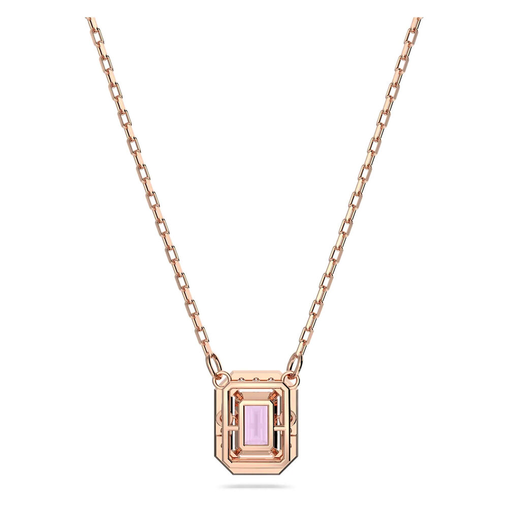 Swarovski Millenia Purple & Rose Gold Plated Necklace image number 3