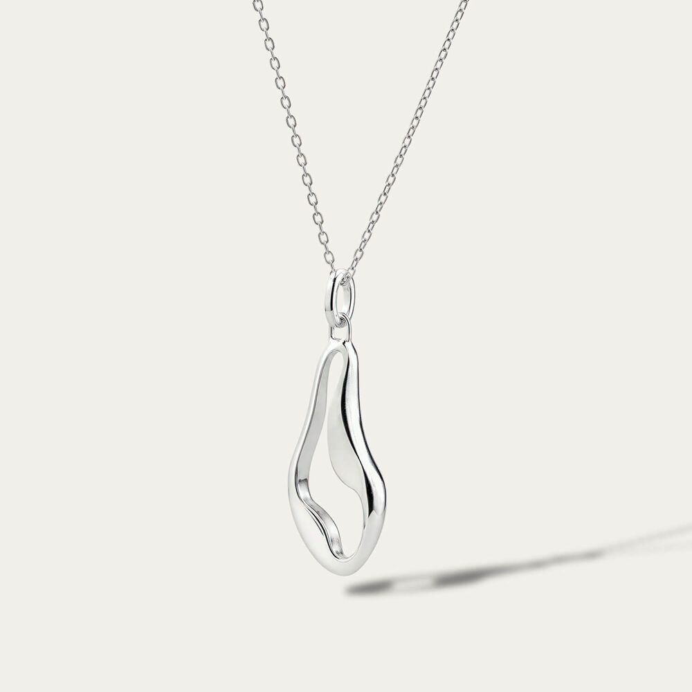 Sterling Silver Open Swirl Centre Pendant