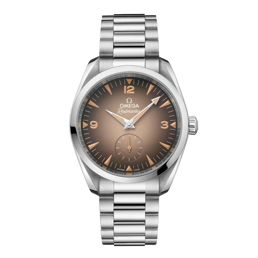 OMEGA Seamaster Railmaster 38mm Brown Dial Steel Bracelet Watch image number 0