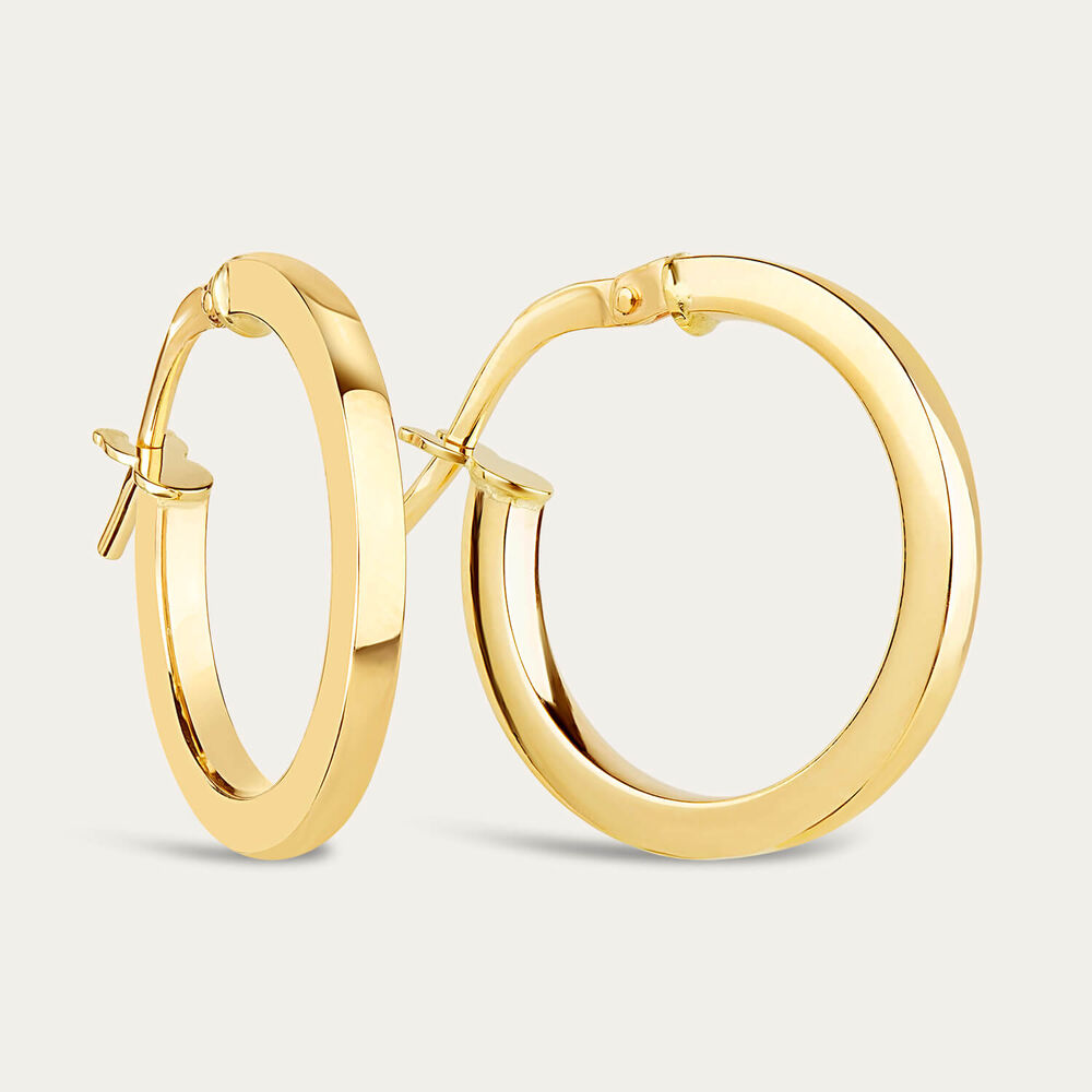 9ct Yellow Gold Round Earrings
