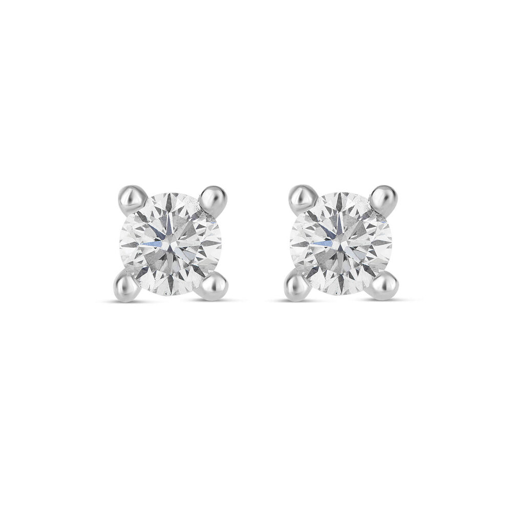 The Orchid Setting 9ct White Gold 0.40ct Diamond Stud Earrings image number 0