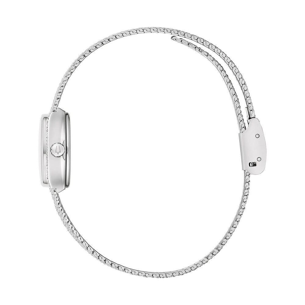 Bulova Goddess of Time 17mm Blue Sodalite Dial Steel Mesh Bracelet Watch image number 2