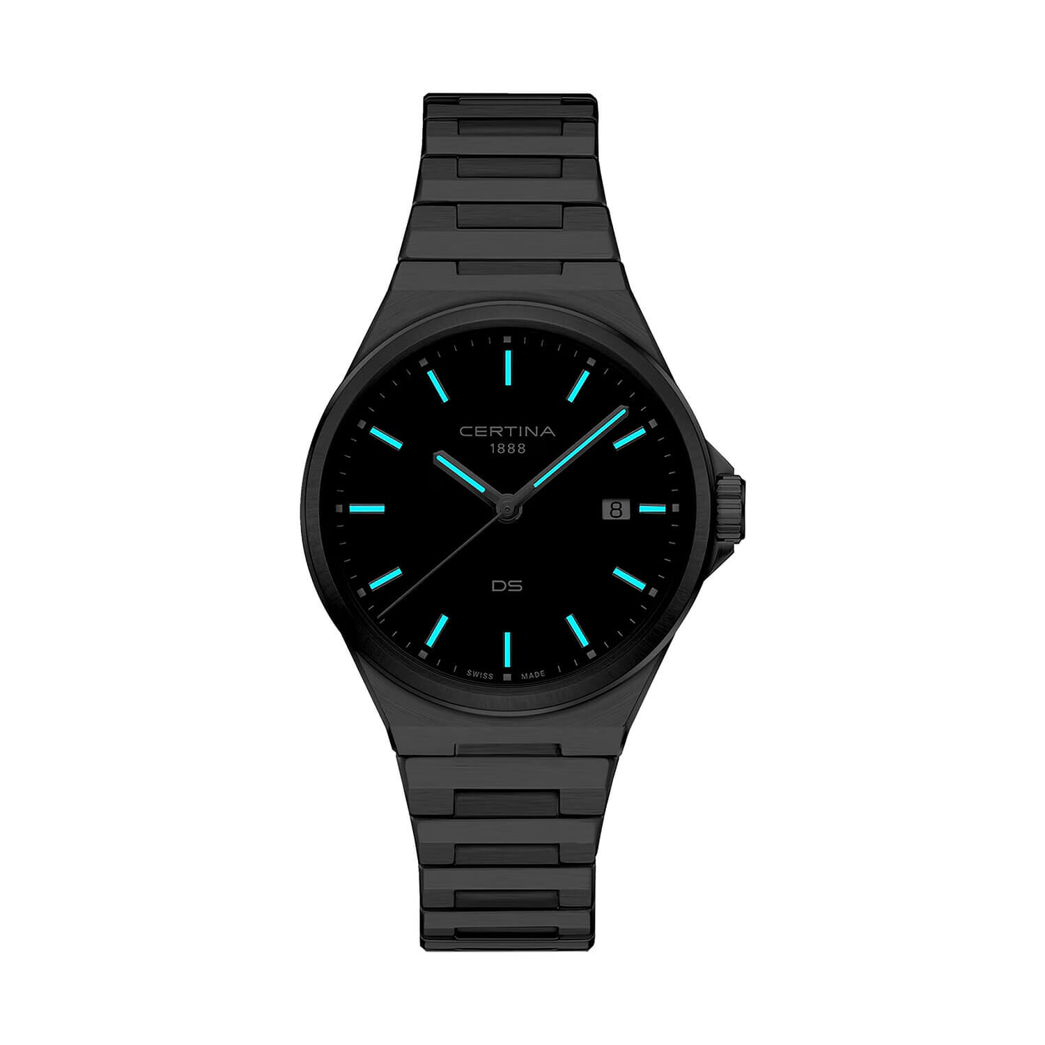 Certina DS-7 Quartz 39mm Green Dial Steel Bracelet Watch