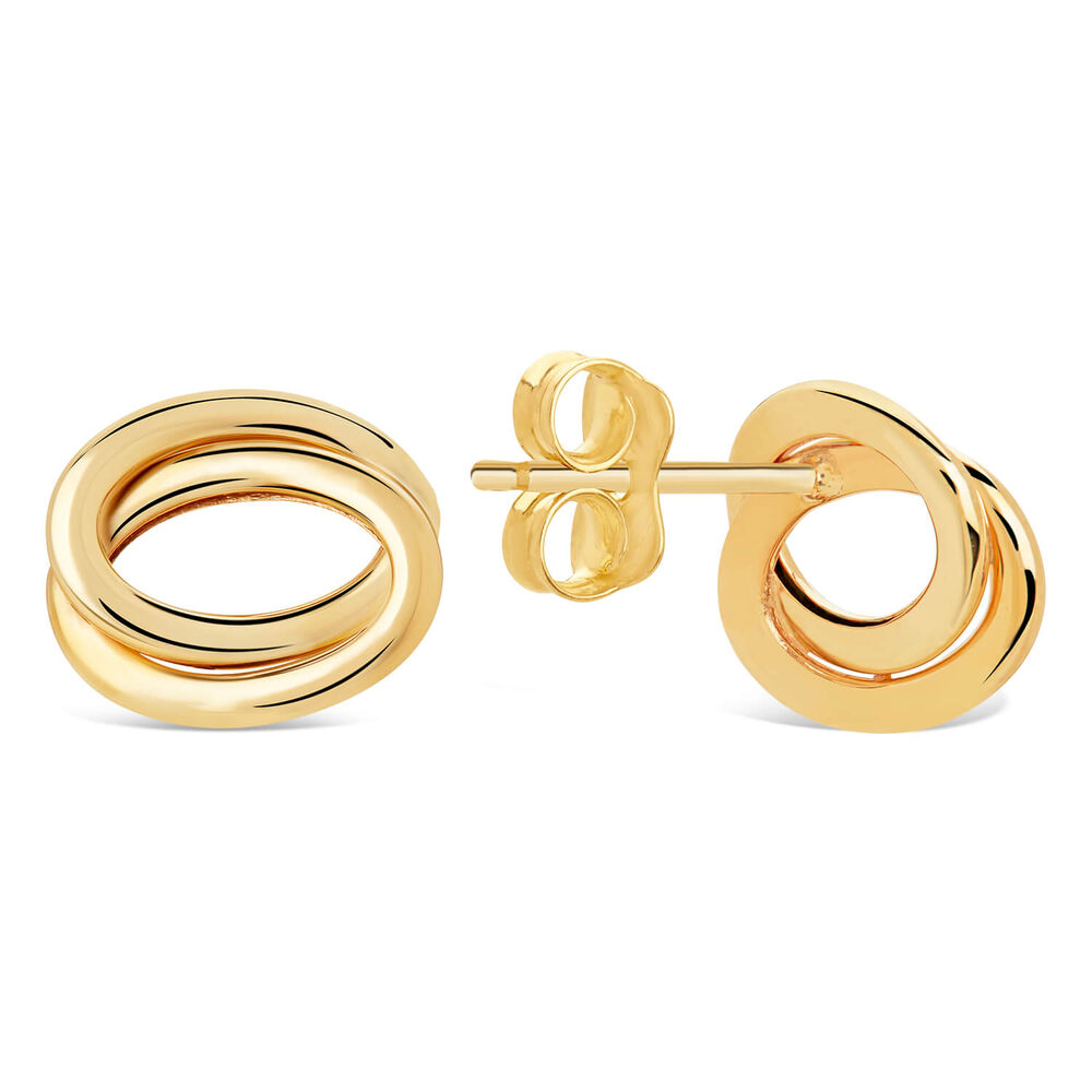 9ct Gold Stud Earrings image number 2