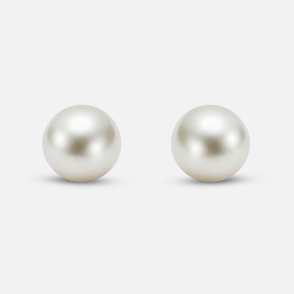 Sterling Silver 8mm Pearl Stud Earrings