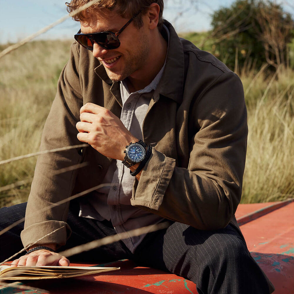 Citizen Promaster Geo Trekker Limited Edition 46mm Blue Dial Grey Steel Bracelet Watch image number 6