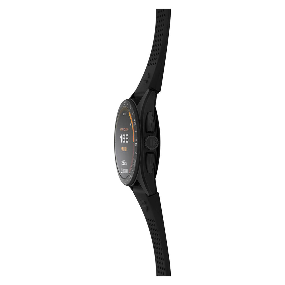 TAG Heuer Connected Calibre E4 45mm Dial Touch Screen Titanium Case Black Rubber Strap Watch image number 5