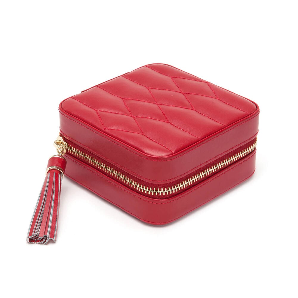 WOLF CAROLINE Red Zip Travel Case