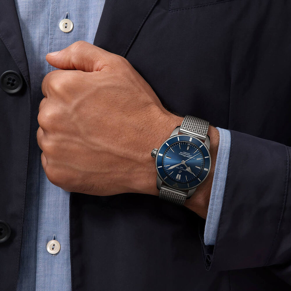 Pre-Owned Breitling Superocean Heritage II B20 Automatic 44mm Blue Dial Steel Bracelet Watch