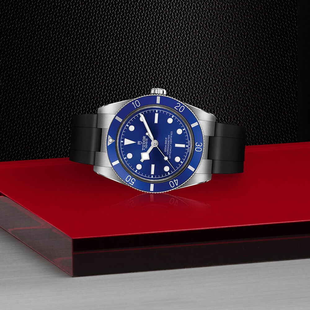 TUDOR Black Bay 54 37mm Blue Dial Black Rubber Strap Watch