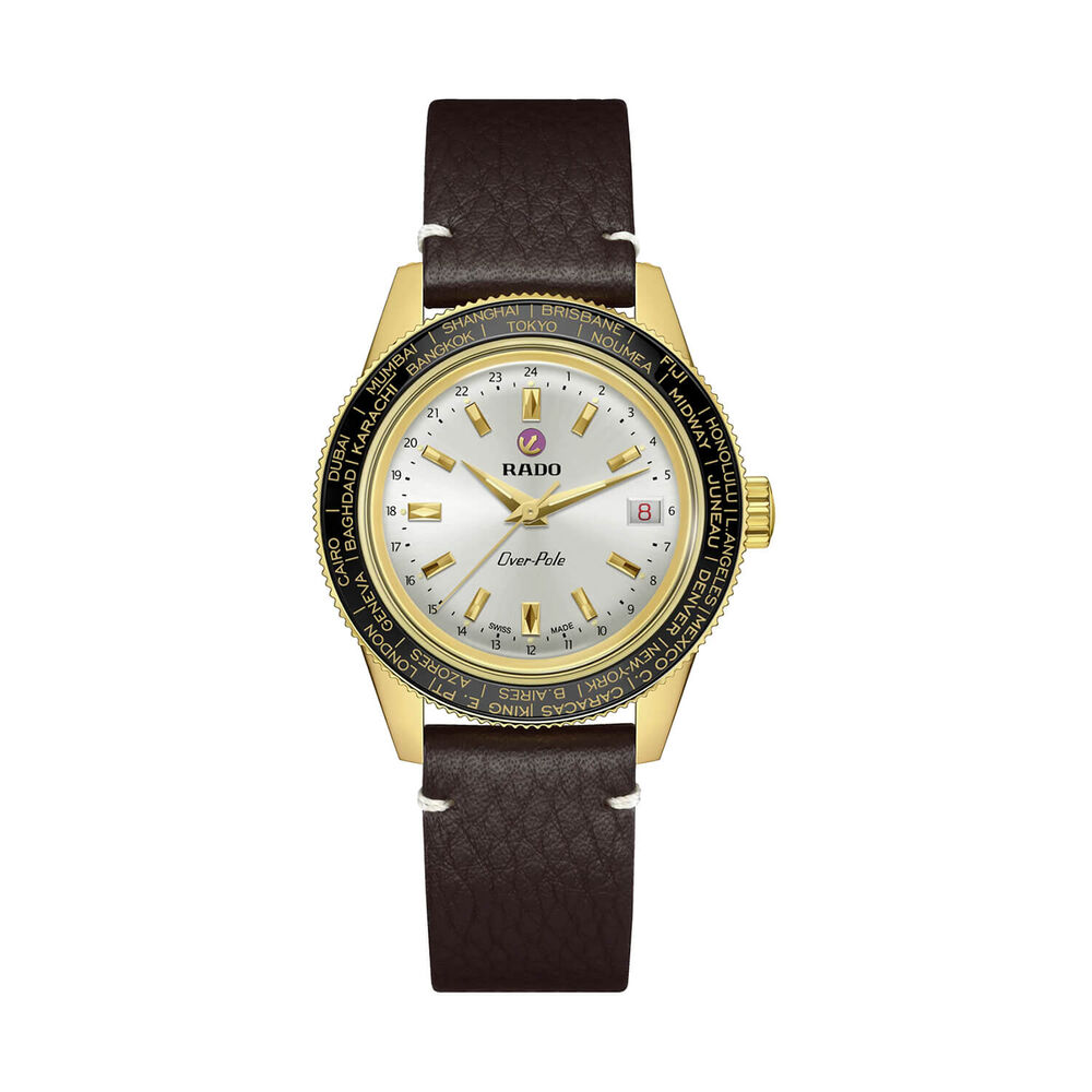 Rado Captain Cook Over-Pole Limited Edition 39mm Gold PVD Steel Bracelet & Leather Strap Watch image number 0