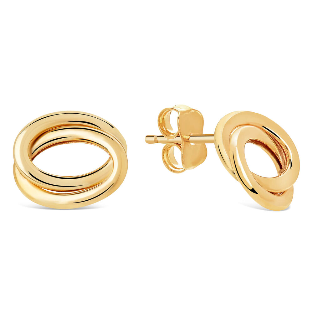 9ct Gold Stud Earrings image number 1