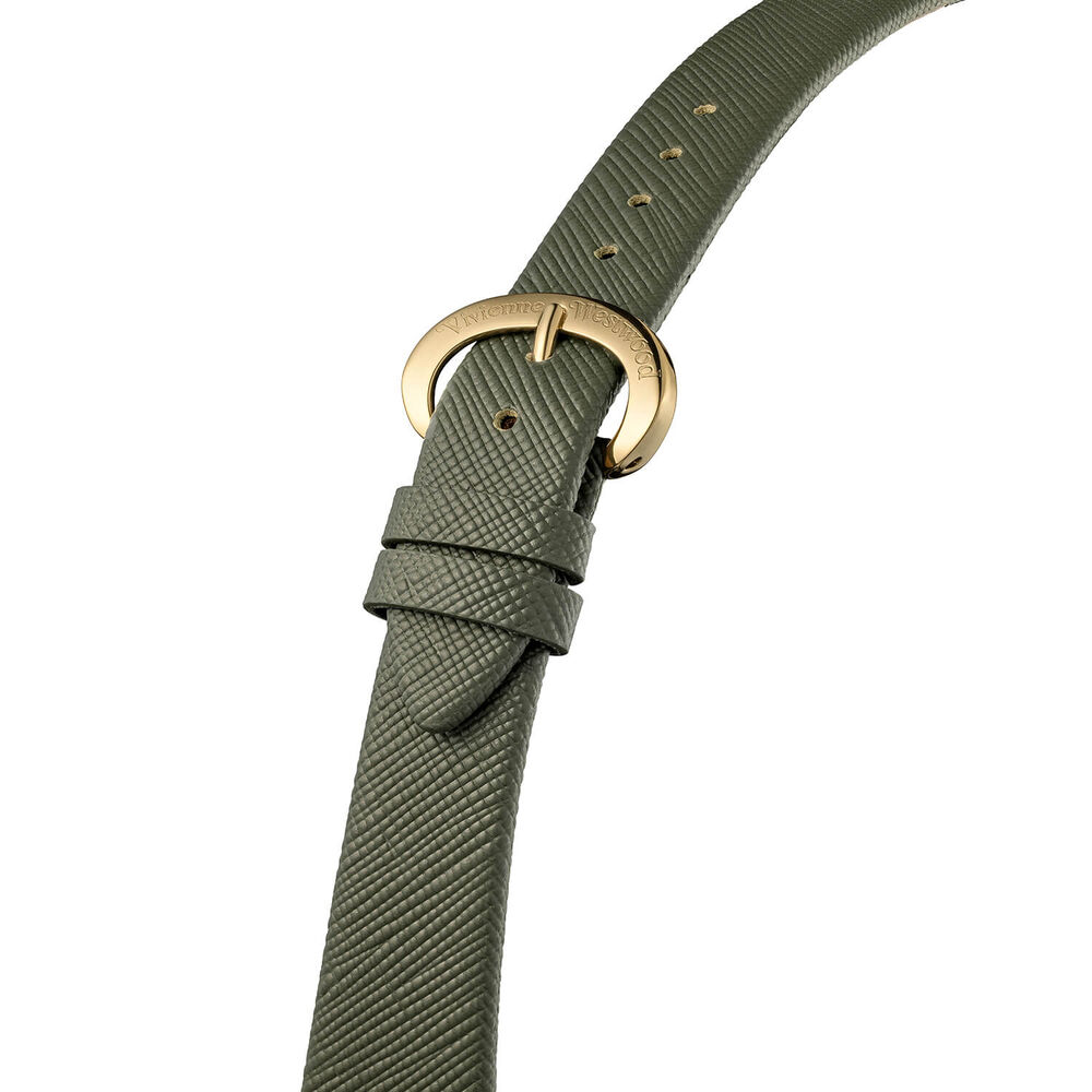 Vivienne Westwood Orb Pop 32mm Silver Dial Green Strap Watch image number 5