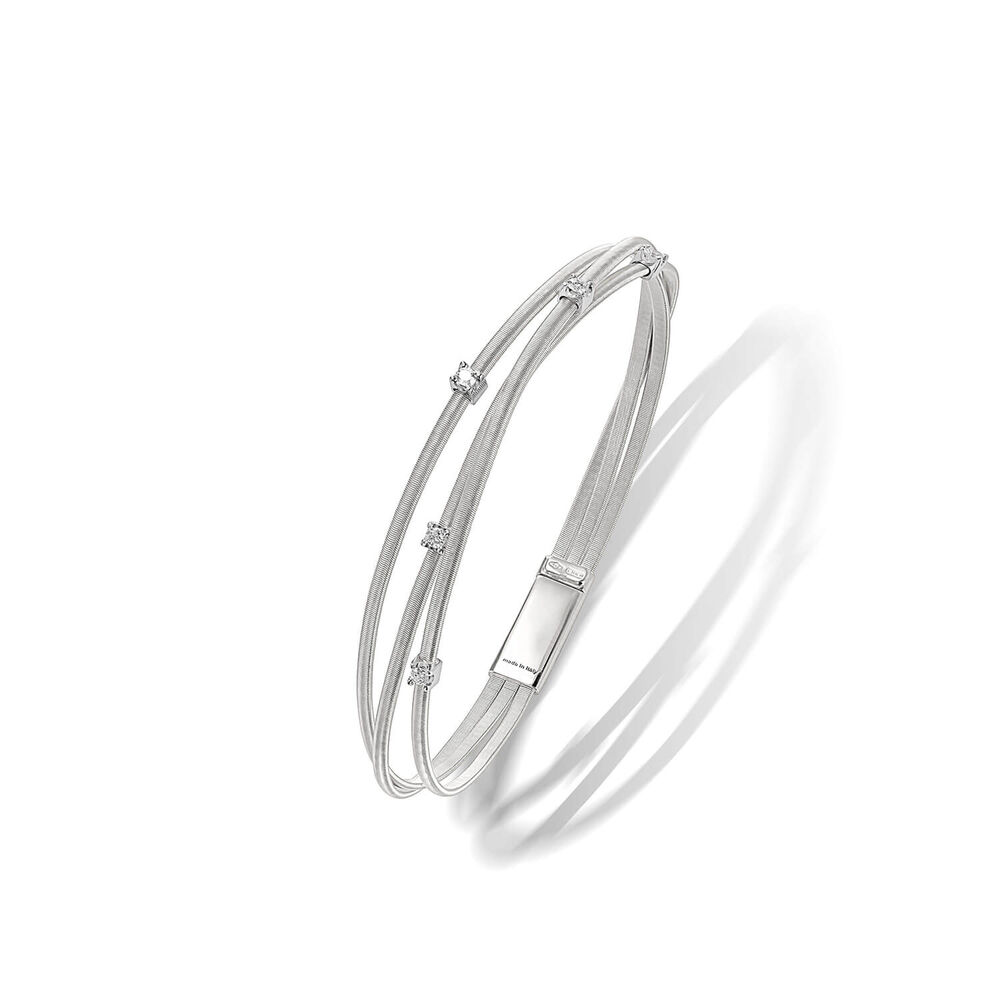 Marco Bicego Goa 18ct White Gold 0.15ct Diamond Bangle