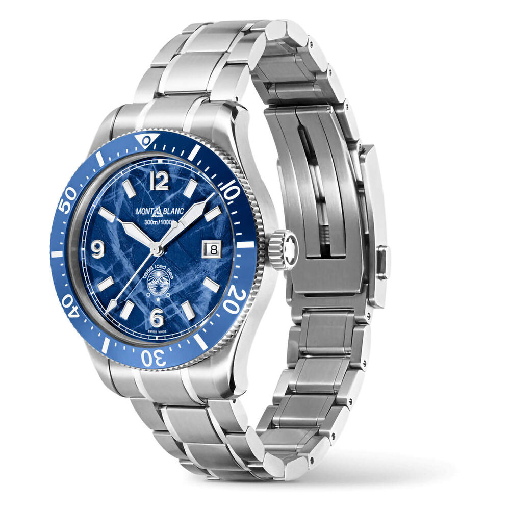 Montblanc 1858 Iced Sea Blue 41mm Dial Bracelet Watch image number 2
