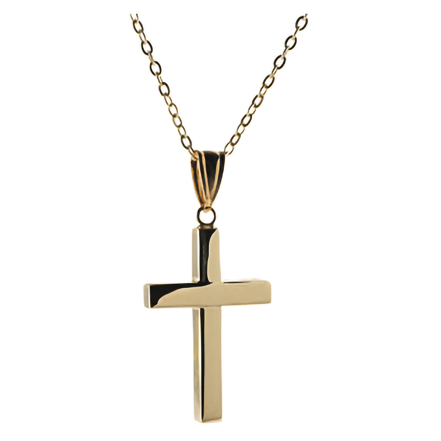Mens 9ct gold outlet cross and chain