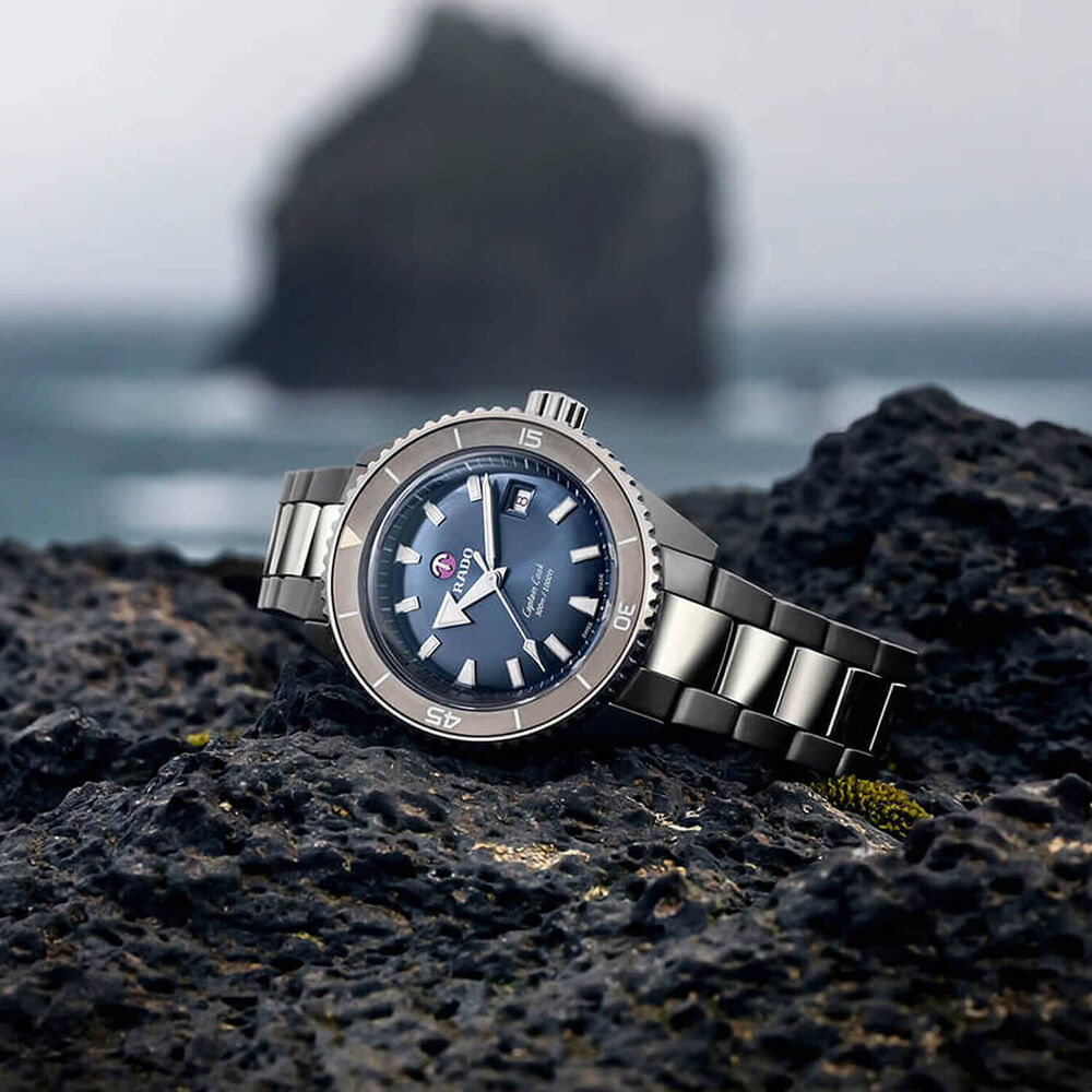 Rado Captain Cook High-Tech Ceramic Diver 43mm Automatic Blue Dial Ceramic Case Bracelet Watch image number 2