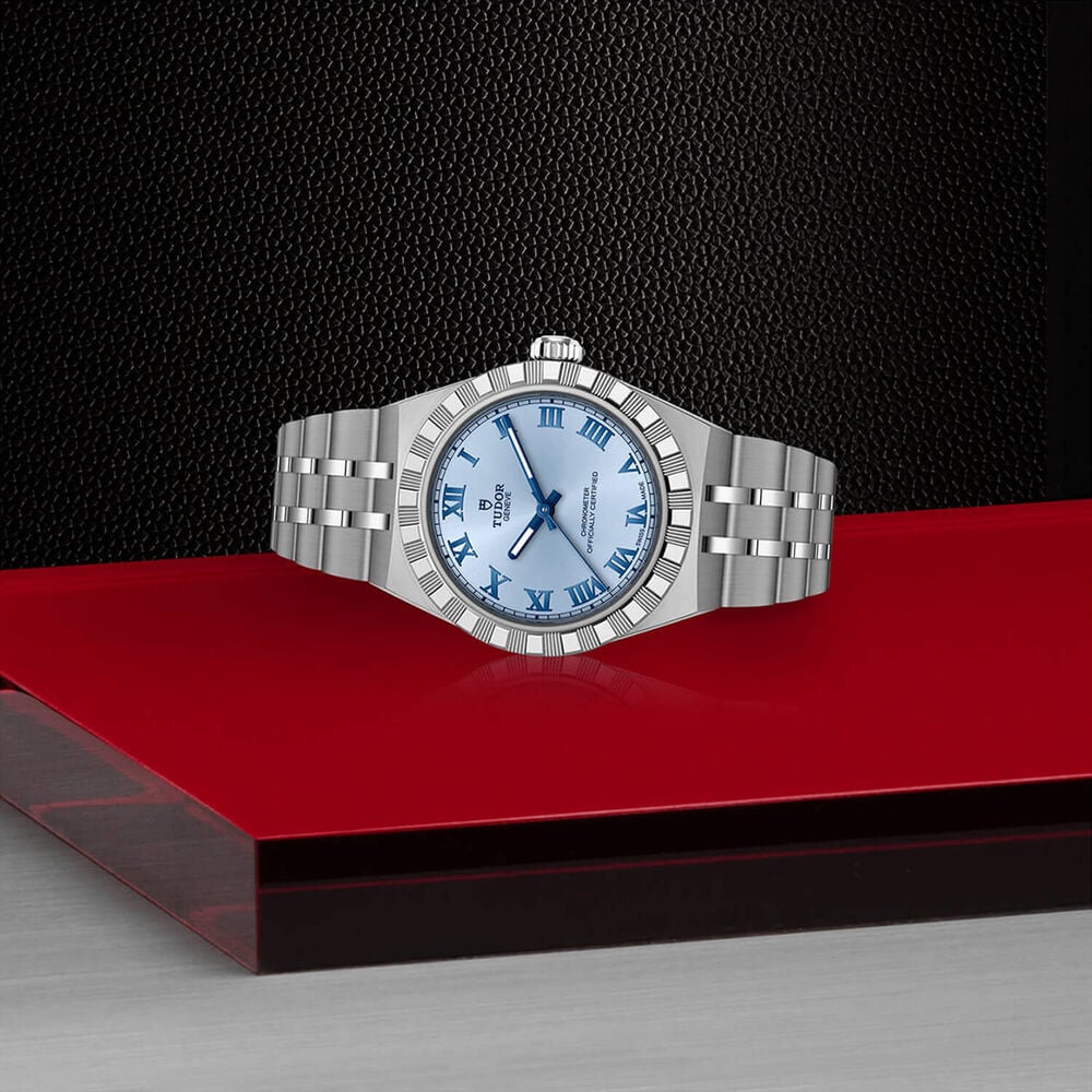 TUDOR Royal 30mm Light Blue Dial Stainless Steel Bracelet Watch