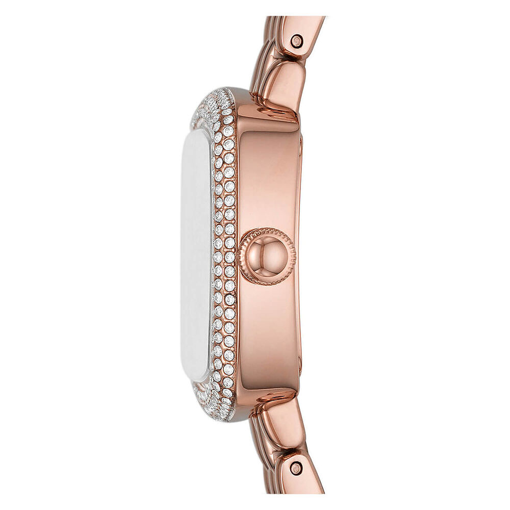 Armani Rosa 26x26mm Mother of Pearl Dial Rose Gold PVD Bracelet Watch image number 2